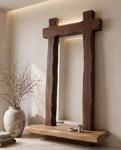 Decorative Hanging Modern Handmade Wooden Wall <b>Mirror</b> for Living Room and Hallway - Product Image 4