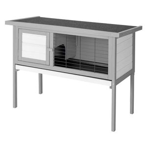 Pollaio in legno grigio impermeabile a un piano da 36 pollici per animali domestici e pollame, con spazio per conigli e gabbie - Product Image 5