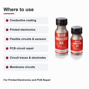 Tinta Conductora de Plata Flexible de 1 Litro, 70-80% Plata, Baja Resistencia, para Electrónica Impresa y Reparación de PCB, Personalizable OEM - Product Image 6