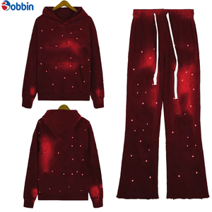 Nueva Llegada: Conjuntos Deportivos de Terciopelo Reversibles Ecológicos Personalizados Unisex, Ropa Profesional Sólida, Cómoda, de Corte Regular, con Capucha y Pantalones Acampanados - Product Image 4