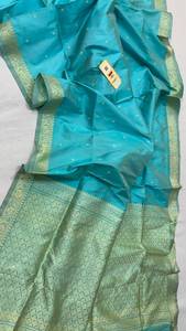 Vibrantes saris de seda brocada multicolor al por mayor con deslumbrantes tejidos metálicos zari, paletas de colores impresionantes y ricas combinaciones de colores. - Product Image 2