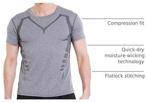 T-shirt à manches courtes pour homme, coupe ajustée, en jersey de coton, délavé à l'acide, imprimé, motif uni, style sportif, tailles personnalisables - Product Image 3