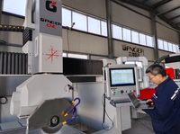 Scie à pont CNC 5 axes pour la découpe du granit et du marbre avec moteur et pompe, haute productivité, coupeuse de carreaux de pierre, puissance 29 kW