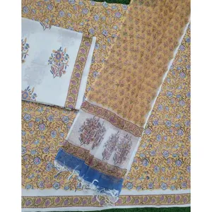 ผ้าชุดสูทสำหรับผู้หญิง ดีไซน์เนอร์ ผ้าฝ้ายเนื้อดี สีส้ม ชุดซัลวาร์ คามีซ วัสดุสำหรับตัดเย็บ ชุดแฟนซีสไตล์ชาติพันธุ์ สำหรับงานปาร์ตี้ สวมใส่สบาย - Product Image 6