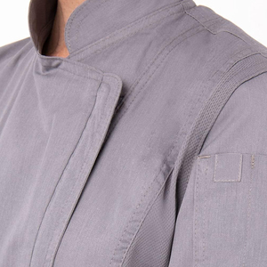 Vestes de chef à manches courtes pour femmes, tissu sergé polyester/coton, coupe douce et confortable, vêtements de travail, uniforme de chef personnalisé - Product Image 4