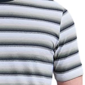 เสื้อยืดลายทางผู้ชาย แขนสั้น คอกลม ทรงปกติ แฟชั่นลำลอง ลายทางแนวนอน สตรีทแวร์ ฤดูร้อน สวมใส่สบายทุกวัน - Product Image 5