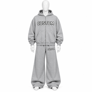 Hot Selling Fashionable Regular Fit Men Winter <b>Hooded</b> Casual Solid Printed Tracksuit 100% Cotton Breathable Quick Dry Tracksuit - Product Image 3