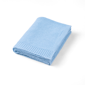 Knitted Eco-Friendly 100% Cotton Solid Color Cute Style Customizable <b>Throw</b> <b>Blanket</b> Baby Rectangle Shape Spring Autumn 209g-278g - Product Image 1