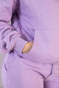 Chándal Grueso de Forro Polar de Poliéster/Rayón y Algodón para Todas las Estaciones, con Capucha, Mangas Largas, Cortavientos y Transpirable, Personalizable 2026 - Product Image 4