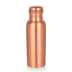 Hammered & Plain Copper <b>Water</b> Bottle Durable Customizable Design Adults Health Beneficial Sports Gym School Drinkware Bottle - Product Image 2