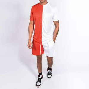 Conjunto de 2 Piezas para Hombre, Verano, Camiseta de Manga Corta y Pantalones Cortos, Ropa Casual Deportiva, Estilo Vintage, Secado Rápido, Cintura Elástica - Product Image 1