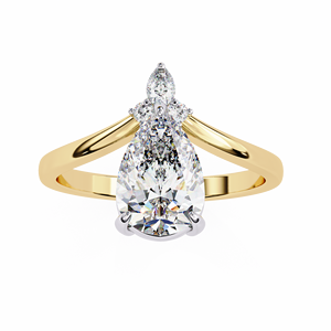 Anillo de Compromiso con Diamante Cultivado en Laboratorio, Corte Pera, Certificado IGI, Anillo Solitario de Moissanita para Regalo de Boda - Product Image 4