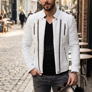 Modern Style <b>Men</b> <b>Genuine</b> <b>Leather</b> Winter <b>Jacket</b> With Stylish Look And Comfortable Feel Ideal For Everyday Fashion - Product Image 4