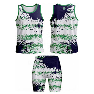 Conjunto de Uniforme Ligero para Atletismo, Camiseta y Pantalones Cortos de Poliéster para Competencia de Carrera - Product Image 3