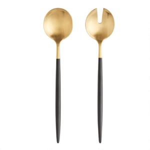 Servidor de Ensalada de Metal Reutilizable con Mango de Diseño para Uso en Mesa en Hogares, Hoteles y Restaurantes, Juego de Cucharas y Tenedores para Servir - Product Image 3