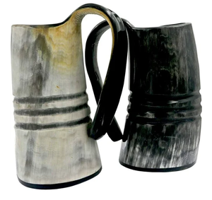 Tazas de Cuerno de Búfalo Hechas a Mano, Estilo Rústico Americano, Naturales, Ecológicas, Duraderas, Portátiles, para Coleccionistas, Eventos, Artesanía Personalizada - Product Image 3