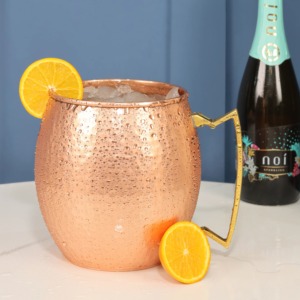 Mug à Moscow Mule en cuivre avec poignée, double paroi, style vintage, vaisselle pour la maison - Product Image 6