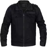 Blouson de moto personnalisé pour homme, style toile de cowboy, haute qualité, respirant, à capuche, coupe ajustée, devant polyester/coton - Product Image 5
