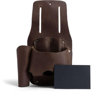 Étui de ceinture moderne en cuir véritable fait main pour mètre à ruban, avec boucle automatique en alliage, idéal pour charpentiers et constructeurs - Product Image 6