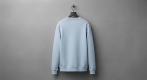 เสื้อสเวตเชิ้ตผู้ชายสีฟ้าอ่อน ผ้าฝ้าย ทรงหลวม คอกลม แบบถัก มีฮู้ด สำหรับใส่ลำลองในฤดูใบไม้ร่วง - Product Image 3