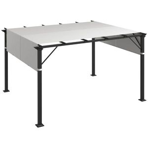 Telo di Ricambio per Gazebo 3x3m Grigio Chiaro, Design Moderno, Protezione UV, Copertura Ombreggiante per Pergola da Esterno/Cortile - Product Image 1