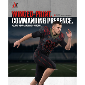 Uniforme de football américain sur mesure OEM Elite pour hommes, jersey et pantalon sublimés en Cordura Poly extensible 350GSM avec nom d'équipe - Product Image 5