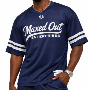 Maillot de football américain unisexe en maille de haute qualité à col en V, logo personnalisé, respirant, en polyester, vêtement de sport, fabrication OEM, approvisionnement en gros - Product Image 1