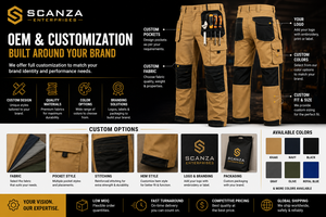 High Quality Men's <b>Cargo</b> <b>Work</b> <b>Pants</b> Embroidered Custom Logo Breathable Waterproof Oxford Fabric Professional Slim Fit Casual - Product Image 5