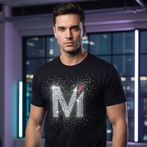 Camiseta Vintage con Pedrería y Lavado Ácido, Oversize, con Logo de Cristales Brillantes, para Hombre, Estilo Urbano, de Lujo, de Algodón Pesado, con Gráficos - Product Image 6