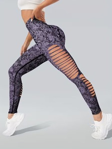 Leggings con estampado de piel de serpiente para mujer |   Pantalones de yoga con estampado de animales abstractos |   Leggings Deportivos de Poliéster y Elastano para Gimnasio - Product Image 3