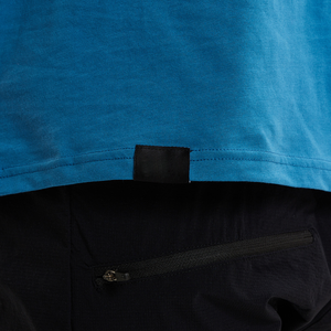 Camiseta de Cuello Redondo Azul para Hombre, 100% Algodón, Corte Regular Informal, Manga Corta, Secado Rápido, 220g - Product Image 4