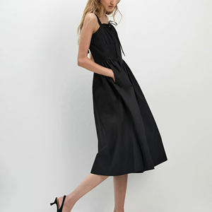 Vestido de Algodón Ecológico para Mujer, Estilo Palacio Francés Retro, Color Sólido, Ropa Tradicional para Fiesta, Venta al Por Mayor Personalizada - Product Image 6