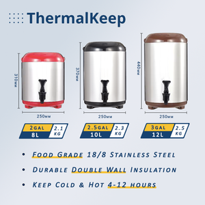 ถังชาทำจากสเตนเลสหุ้มฉนวน12L มีหลายสี8L 10L - Product Image 2