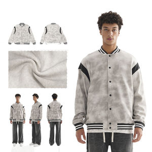 Everyday Letterman Jacket Soft Feel <b>Fabric</b> Warm Layer Snap Front Comfort for Casual Outfits Outdoor Lifestyle and Travel - Product Image 5