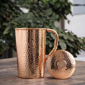 Jarra de cobre hecha a mano, estilo rústico, jarra de cobre hecha a mano con diseño tradicional, jarra de cobre hecha a mano de estilo moderno. - Product Image 3