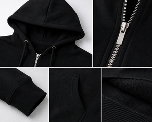Mens zipper <b>hoodie</b> crafted with soft breathable fabric offering comfort warmth and a modern fit for daily casual streetwear use - Product Image 6