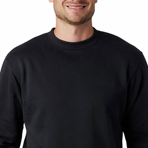 เสื้อสเวตเชิ้ตคอกลมสีดำล้วนสำหรับผู้ชาย แขนยาว สวมใส่สบาย สไตล์มินิมอล สตรีทแวร์ แฟชั่นทันสมัย - Product Image 5
