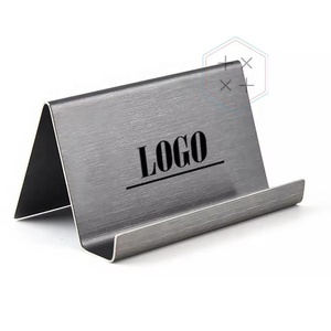 ที่ใส่นามบัตรโลหะ ขนาด 4 นิ้ว ดีไซน์เรียบหรู สีทอง สำหรับวางบนโต๊ะ - Product Image 6