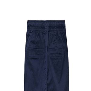 Boys <b>Navy</b> Blue Cotton <b>Stretch</b> Washed Comfortable Chino Pants Adjustable Waist Straight Fit Casual Breathable Quick Dry Kids - Product Image 2