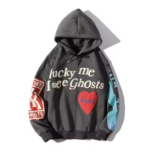 Unisex Oversized Streetwear Hoodie Inside Fleece <b>Foam</b> <b>Letter</b> Print Pullover Sweatshirt Men Women Casual Fashion Hoodies OEM ODM - Product Image 1