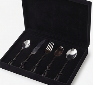 Silver Stainless Steel Cutlery <b>Set</b> With Elegant Twist Handle Premium Flatware For Dining Kitchen Wedding And Hotel Use - Product Image 6