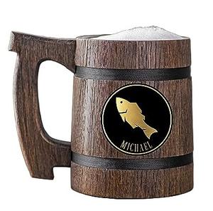 Venta de Fábrica: Taza de Madera Grande con Logotipo Personalizado, Jarra de Madera Pulida Hecha a Mano para Bebidas, para Uso en el Hogar, Cocina o Mesa - Product Image 5