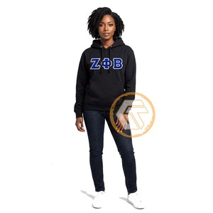 GREEK TREASURES, Sudadera con Capucha de Algodón Transpirable para Mujer, con Logotipo Personalizado Bordado de Zeta Phi Beta, Nueva Llegada - Product Image 4