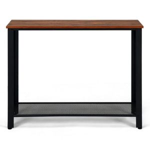 Adjustable <b>Feet</b> Wood Console <b>Sofa</b> Table with Storage Shelf 1PC Console Tables Product Category - Product Image 1