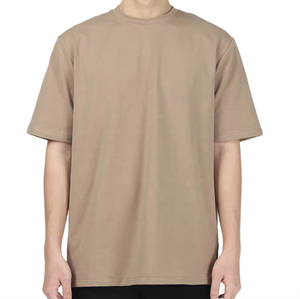 Camiseta Casual de Manga Corta para Hombre, Cuello Redondo, Corte Regular, Color Negro, 100% Algodón Jersey, Tejido Liso Teñido - Product Image 4