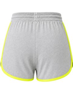 Short de sport gris clair et jaune fluo pour femme, séchage rapide, respirant, pour la gym, le fitness, décontracté, été, taille élastique, vêtements de sport - Product Image 2