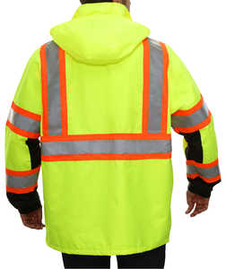 Chaqueta de Seguridad Reflectante de Tela Oxford Premium, Resistente al Viento, Multifuncional, con Porta Identificación y Cierre de Cremallera - Product Image 2