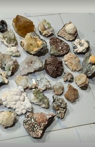 Lote de Especímenes Minerales de Zeolita Natural, Colección de Piedras Crudas, Artículos Coleccionables de Maharashtra, Decoración para el Hogar - Product Image 2