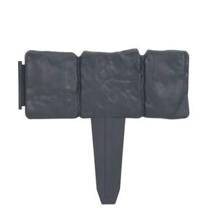 41 Pcs Plastique Pelouse Clôture Pierre Look 393.7 "pour Clôture Treillis & Portails - Product Image 3