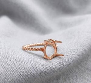 Anillo de Plata de Ley 925 Sólida con Engaste Semimontado Preperforado de 8x10mm con Bisel en Forma de Pera para Joyería DIY con Piedras Preciosas - Product Image 3